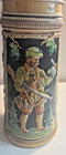 Vintage Pewter Lidded German Beer Stein 11 Inches High