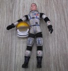 Vtg 1966 Mattel Major Matt Mason Action Figure With Helmet Blue Straps Red Dots