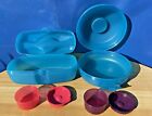 Tupperware Set Of 2 Keepers Hot Dog And Hamburgues Sandwich Bagel Cream Cheese  