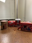 Lot Of 3 Vintage Coca-cola Metal Tins     1993 Tin Box Co   Santa Cookie Tin  A7