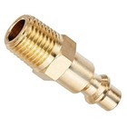 10 Pack Brass Air Hose Fittings 1 4  Npt Male Quick Connect Couplers   Plugs Kit