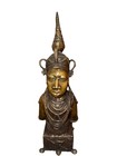 African Nigeria Benin Bronze Oba King Head H25 Inch Wide 9inch 14 6 Pound 20c