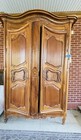 Antique French Hand Carved Large  Wedding Two Doors Armoire Wardrobe Cabinet