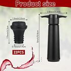 Wine Saver Vacuum Pump With 22 Stoppers Bottle Stopper Black