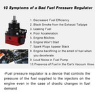Black-red Adjustable Fuel Pressure Regulator Kit Oil 0-100psi Gauge -6an New