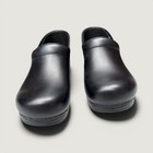 New Dansko Professional Black Box Clogs Size 44 Leather Slip-on Work Shoes Nurse
