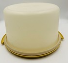 Vintage Tupperware Cake Carrier  684-8 Harvest Gold No Handle