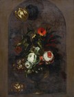 Dutch School 19th Century Oil - Still Life With Zinnias