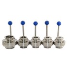 1-1 2  2  Inch Tri Clamp Sanitary Butterfly Valve W  Flange Stainless Steel 316