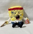 Captain Spongebob Squarepants Plush 2008 W  Ty Beanie Tag
