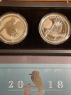 2018 Australia Kookaburra  999 Silver 1oz Bu   Proof Coin Set W wooden Case