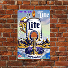 Rare Vikings Miller Lite Beer Metal Art Poster Beer Sign Wall Decor