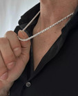Solid 925 Sterling Silver Rope Chain 18  2 50 Mm Sourced From Italy