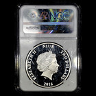 2016 Silver 1 Oz Coin     Ngc Pf-70     Star Wars Classic Darth Vader Niue  2 Proof