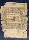 1776 Connecticut One Shilling   Three Pence Colonial Currency Continental  91134