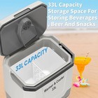 33l Portable Electric Cooler   Warmer dual-power Car Refrigerator For Vehicle