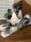 Douglas Zoey Dlux Cat 22    Plush Floppy Black White Ragdoll Rare Nice