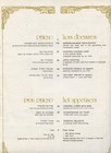 La Regence Menu King David Hotel Jerusalem Israel 1980