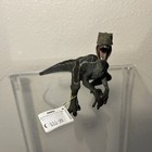2005 Papo Velociraptor Dinosaur Figure Gray   Brown With Tags Articulated Jaw