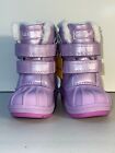 Cat   Jack Toddler Girls Waterproof Winter Boots Size 5 Purple Faux Fur Lined