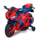 6v Spiderman Motorcycle  Battery Ride On Toy  For Kids  Ages 3 