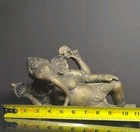 Large Reclining Bronze Ganesha Statue Hindu Elephant God Lounging Sculpture
