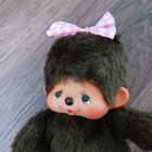 Vintage 1974 Monchhichi 5  Girl Doll Monkey W  Pink Bow Mattel Rare