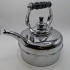 Vtg Simplex Kensington No 3 By Newey   Bloomer Tea Kettle Copper W Chrome Finish