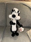 New Vintage Applause Looney Tunes Pepe Le Pew Stuffed Animal Plush 1994 