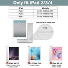 Black Smart Wallet Case Stand Leather Cover For Apple Ipad 2 3rd 4th Generation