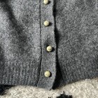 Dior Kids Soft Gray Cardigan With Dior Cd Pearl Buttons  look At Measurements 