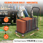 Vevor 12 Chairs Folding Chair Storage Dolly Folding Chairs Rack Heavy Duty Iron