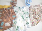 Set Of 2 Vintage Apron Retro Kitchen Handmade Half Aprons Plus Bonus Full Apron