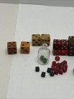 Dice Assorted Lot Of 38 Vintage   Mixed Materials  Sizes  Colors Dice
