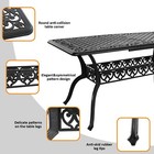 Black Cast Aluminum Outdoor Patio Dining Set With Bistro Table And 6 Chairs