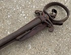 Antique Nellis Cast Iron Metal Barn Farm Hay Harpoon Spike Pickup Tool 31 