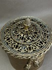 Filigree Ormolu Gold Rope Tassel Toilet Paper Roll Cover Hollywood Regency