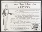 Corona Portable Folding Typewriter Groton ny Vtg1914 Print Ads uncle Sam Mailman