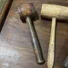 Lot Of 3 Antique Primitive Wooden Mallets  Americana Tools 