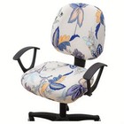 2 Pcs set Of Elastic Printed Office Chair Cover  Removable Washable Chair Cover