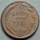 1863 111 271a Patriotic Civil War Token R-3 George Washington