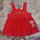 Vintage Y2k 2007 Strawberry Shortcake Embroidered Dress Red Baby Girl Size 3-6 M