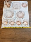 Lot Of 9 - Vintage Pink Glass Mixed Pieces From Estate Sale