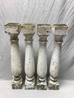 Set 4 Large Vtg Shabby White Wood Spindle Porch Baluster Table Legs Old 953-23b