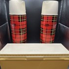 Vintage Thermos King Seeley Picnic Thermos Camping Picnic Set Plaid Bag Pristine