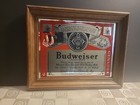 Vintage Budweiser Lager Beer Anheuser Busch Mirror Bar Sign 14 5    X 11 5   