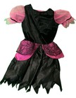 Witch Costume Dress 2t  Toddler Black Pink Elastic Stretch Halloween Outfit