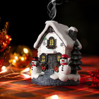 Christmas Cabin Incense Holder Burner  White Or Snow-covered
