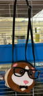 Guinea Pig Comeco Sleepyville Critters Nerd Glasses Purse Adjustable Strap Zippe