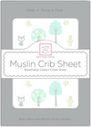 Softest Cotton Muslin Fitted Crib Sheet toddler Sheet For Baby Boy   Girl  Green